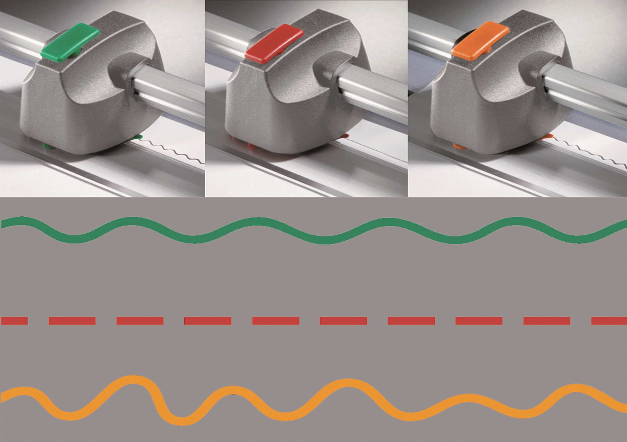 Jong Zonnebrand Pamflet Cutter head - for 507 - Zig-Zag-cut