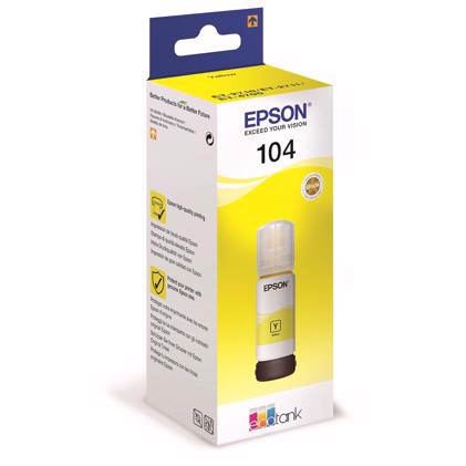 Epson T104 Yellow EcoTank inktfles