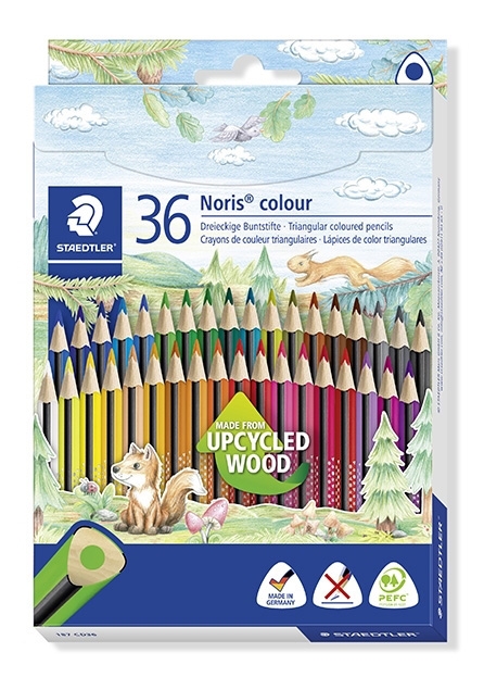 Staedtler Kleurpotlood Noris Upcycled Hout driekantig (36)