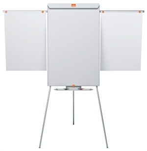 Nobo Flipover Classic met 3 poten en een geëmailleerd whiteboard.