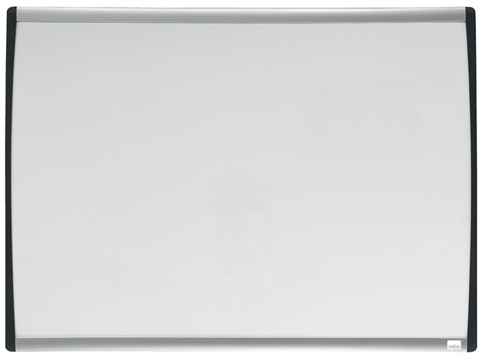 Nobo WB bord met gebogen frame, wit, 58,5x43 cm.