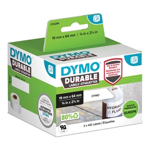 Dymo LabelWriter Duurzaam streepjescode etiket 19 mm x 64 mm 2 rollen
