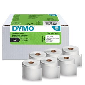 Dymo LabelWriter 102 mm x 210 mm DHL Labels 6 rollen van 140 etiketten stk.