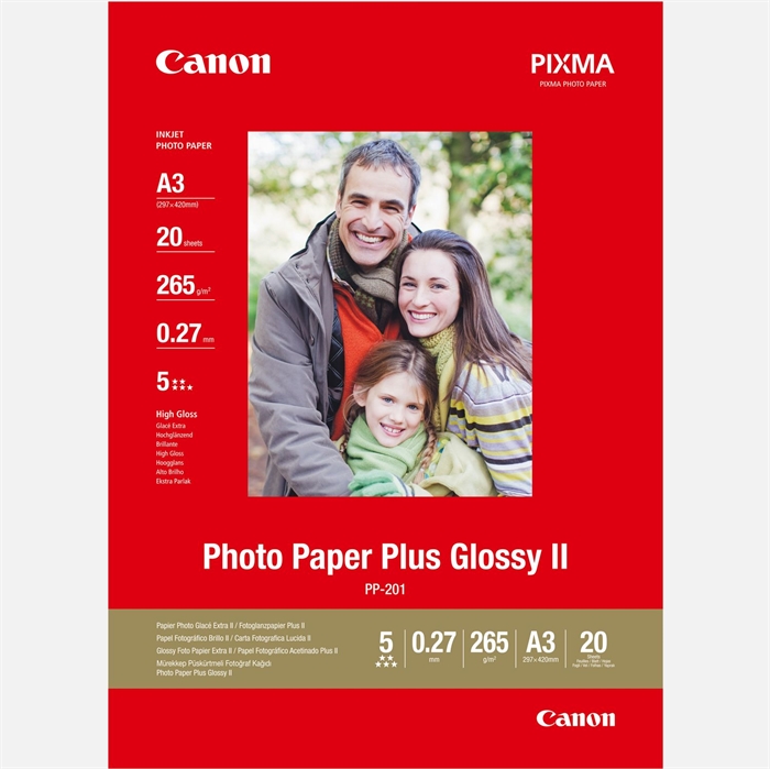 Canon PP-201 Foto Papier Plus II 265g/m² - A3, 20 vellen