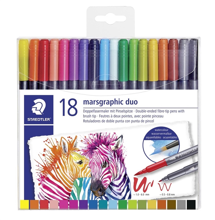 Staedtler Fiberpen Marsgraphic Duo pennen (18)