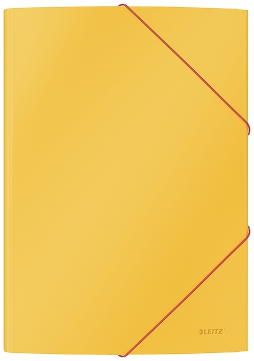 Leitz 3-klap elastiekmap Cosy van karton in A4-formaat, geel.