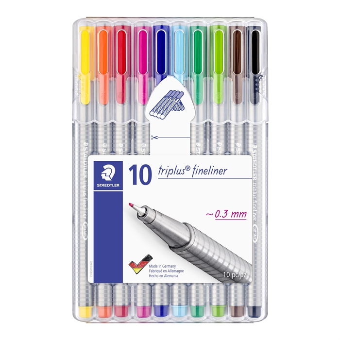 Staedtler Fineliner Triplus 0,3mm set (10)