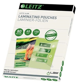Leitz Lamineerhoes glans 80my A5 (100 stuks)