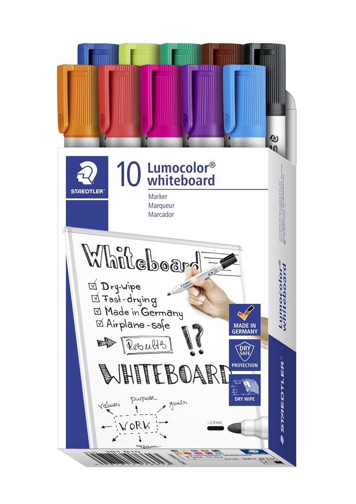 Staedtler WB Marker Lumocolor rond 2mm assortiment (10)