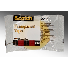 3M Tape Scotch 550 15mmx33m helder