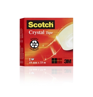 3M Tape Scotch Crystal 19mmx33m3M Tape Scotch Crystal 19mmx33m
