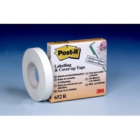 3M Post-it correctietape navulling 8mmx17m wit