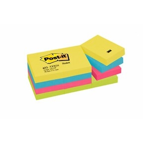 3M Post-it Notes 38 x 51 mm, Energetic - 12-pack
3M Post-it Notities 38 x 51 mm, Energetic - 12-pack