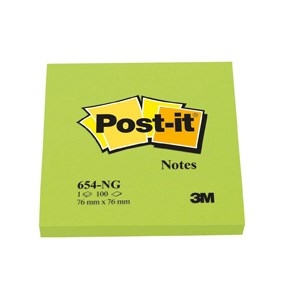 3M Post-it Notities 76 x 76 mm, neon groen