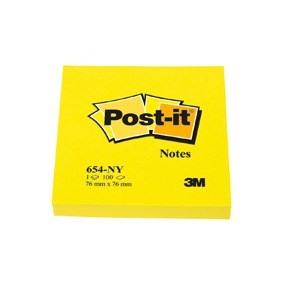 3M Post-it Notes 76 x 76 mm, neon geel