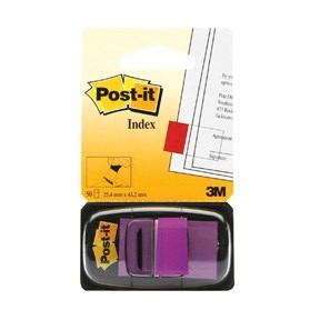 3M Post-it Index tabs 25,4 x 43,2 mm, paars