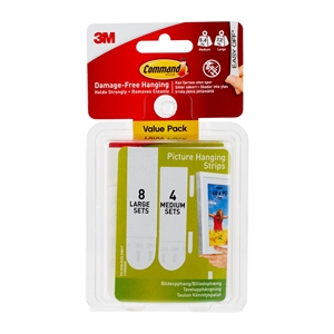 3M Command strips voor het ophangen van foto's Value Pack, wit