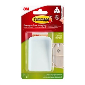 3M Command extra large canvas hanger, wit, 1 hanger + 4 strips