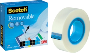 3M Tape Scotch Magic verwijderbaar 19mmx33m