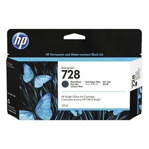 HP 728 130-ml Matte Black DesignJet patroon