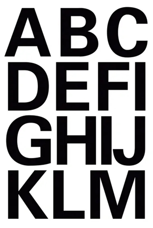 HERMA etiket letters A-Z 25 mm zwart per stuk.