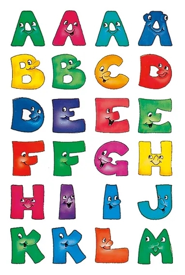 HERMA etiket letters A-Z 20 mm happy faces pcs.