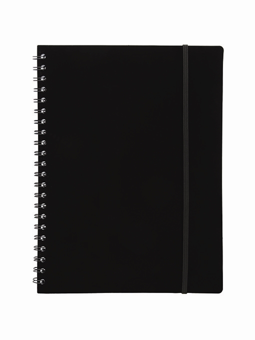 Büngers notitieboek A4 plastic met spiraalrug zwart