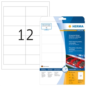 HERMA etiket verwijderbaar waterafstotend 97 x 42,3 mm, 240 stuks.