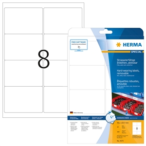 HERMA etiket verwijderbaar waterafstotend 99,1 x 67,7 mm, 160 stuks.