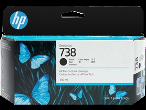 HP 738 130 ml Zwart DesignJet Inktcartridge
