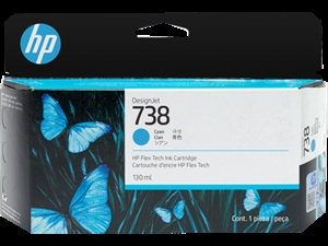 HP 738 130-ml Cyaan DesignJet-inktpatroon