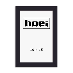 Zwarte houten lijst voor foto's en posters 10 x 15 cm