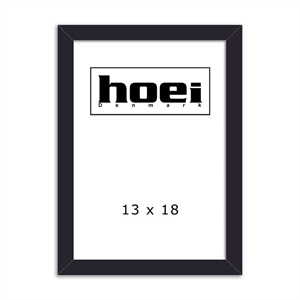 Zwarte houten lijst voor foto's en posters 13 x 18 cm