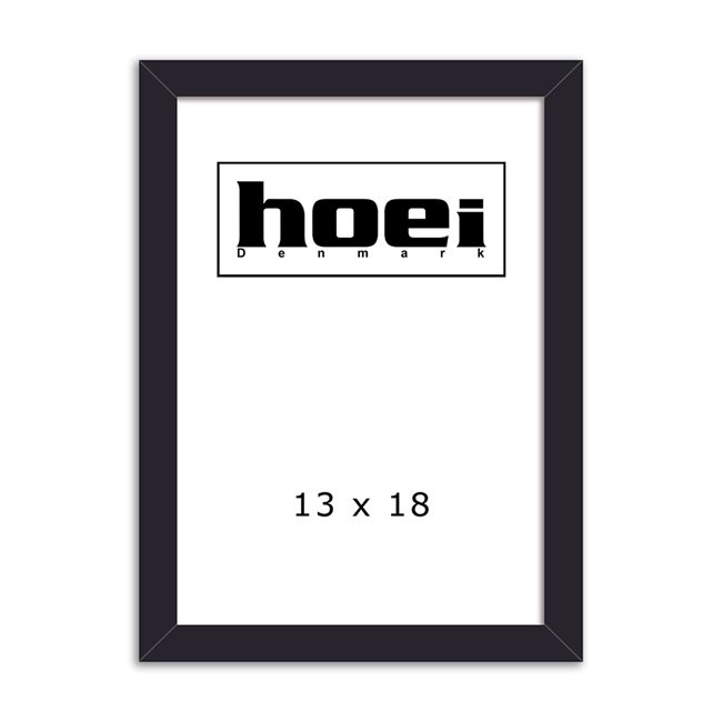 Zwarte houten lijst voor foto\'s en posters 13 x 18 cm
