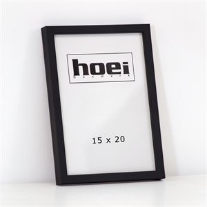 Zwarte houten lijst voor foto's en posters 15 x 20 cm