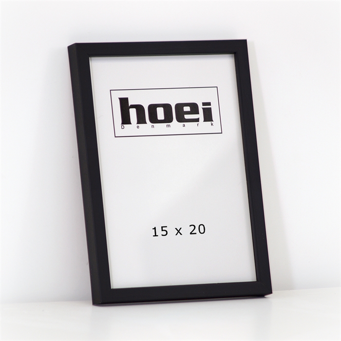 Zwarte houten lijst voor foto\'s en posters 15 x 20 cm