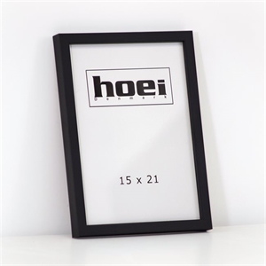 Zwarte houten lijst voor foto's en posters 15 x 21 cm