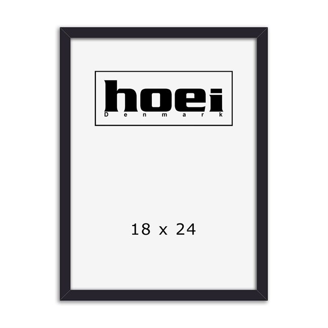 Zwarte houten lijst voor foto\'s en posters 18 x 24 cm