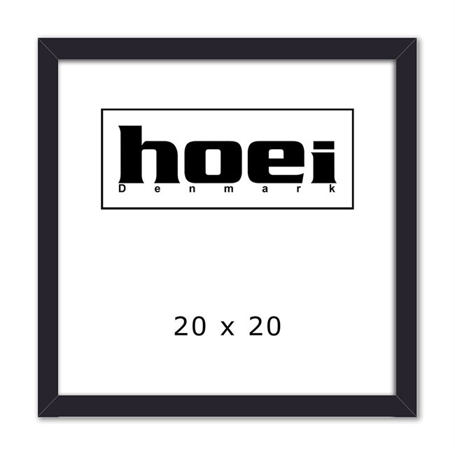 Zwarte houten lijst voor foto en posters 20 x 20 cm