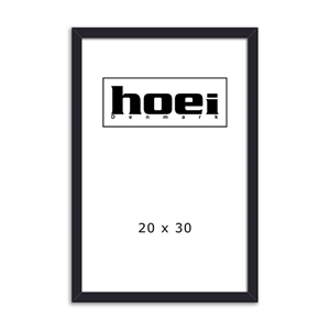 Zwarte houten lijst voor foto's en posters 20 x 30 cm