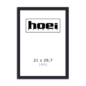 Zwarte houten lijst voor foto's en posters 21 x 29,7 cm (A4)