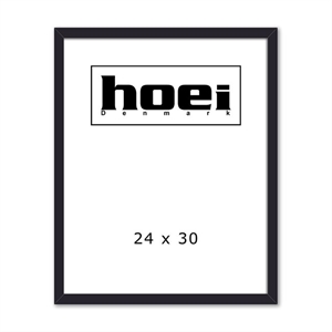 Zwarte houten lijst voor foto's en posters 24 x 30 cm