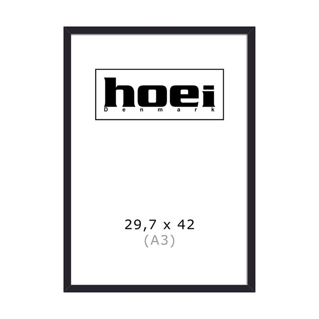Zwarte houten lijst voor foto en posters 29,7 x 42 cm ( A3 )
