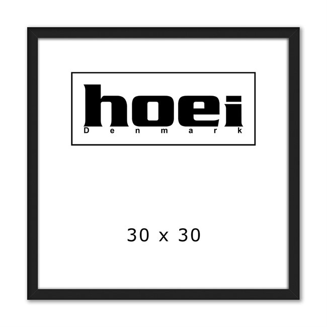 Zwarte houten lijst voor foto\'s en posters 30 x 30 cm