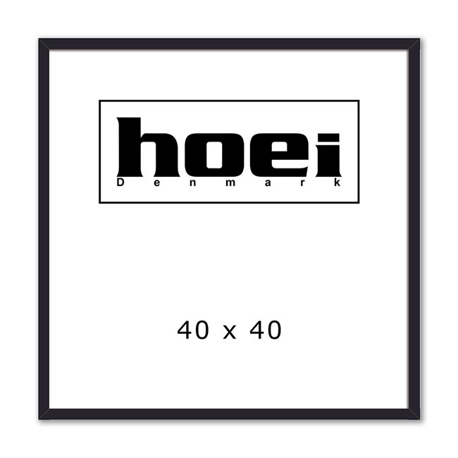 Zwarte houten lijst voor foto\'s en posters 40 x 40 cm