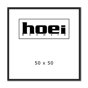 Zwarte houten lijst voor foto's en posters 50 x 50 cm