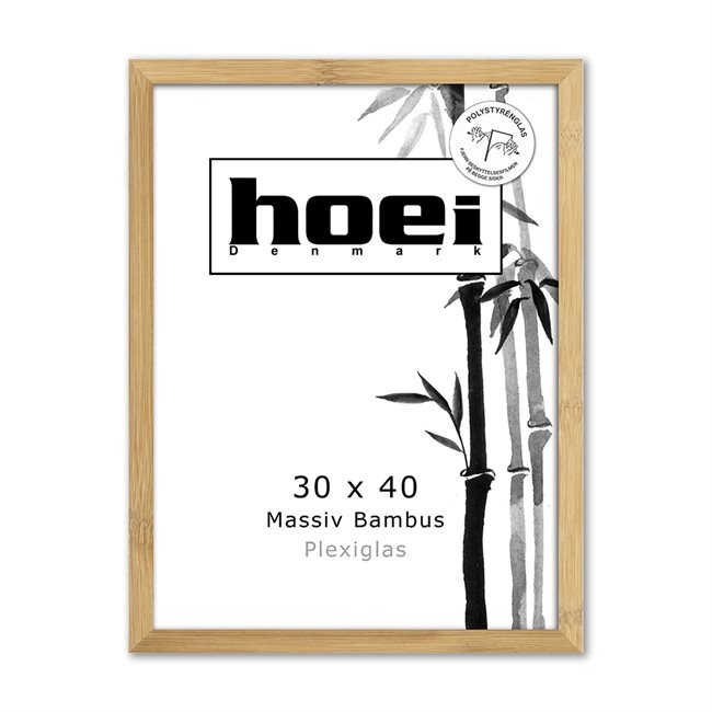 Bamboe houten frame voor foto\'s en posters 30 x 40 PLEXI cm