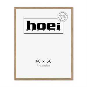 Massieve eikenhouten lijst voor foto en posters 40 x 50 cm PLEXI