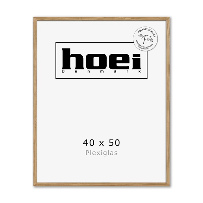 Massieve eikenhouten lijst voor foto en posters 40 x 50 cm PLEXI