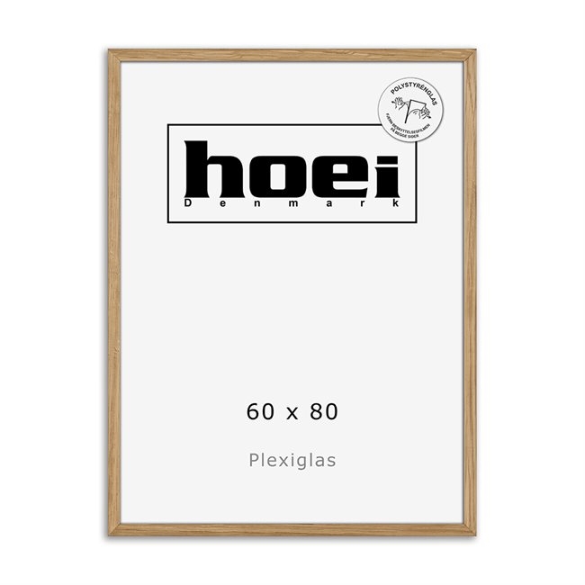 Massieve eikenhouten lijst voor foto’s en posters 60 x 80 PLEXI cm